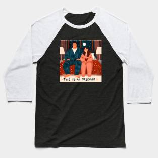 This is my valentine, couple in nighttime mood art Baseball T-Shirt
